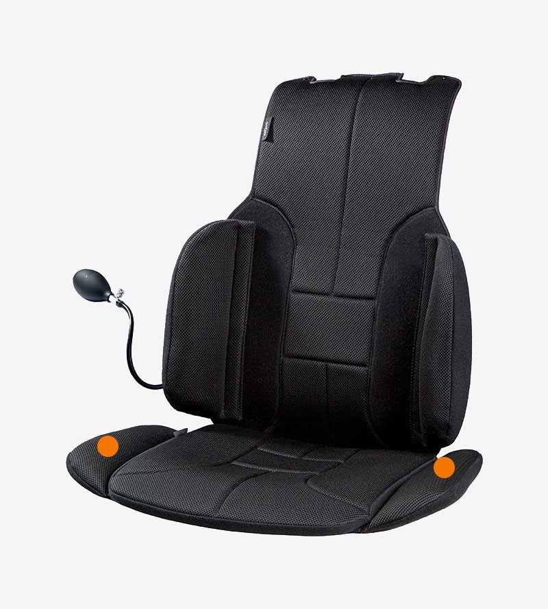 Stabilising side cushions for seat cushion